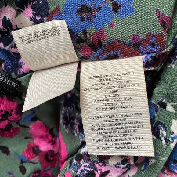 RACHEL ROY Surplice V-neck Floral Print Long Sleeve Belted Dress Womens Size XL - Picture 10 of 10